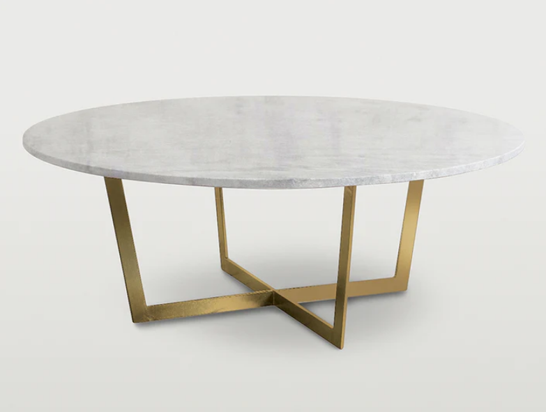 Oscar Marble Coffee Table - Large/Brass