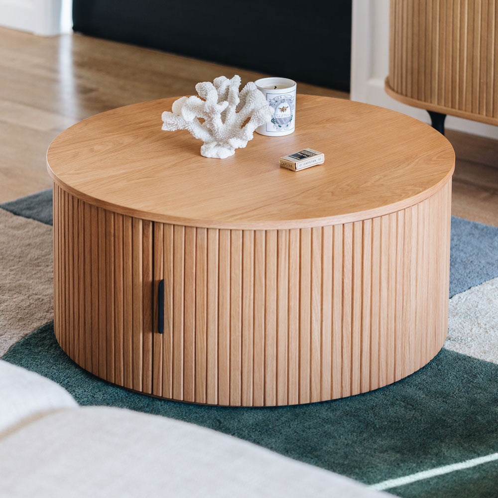 Lime Oak Round Coffee Table