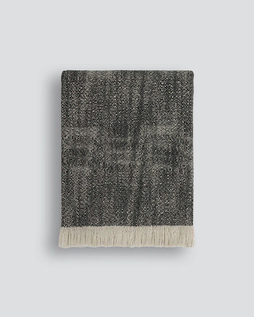 Summerset Woolen Throw - Available in Black and Oatmeal