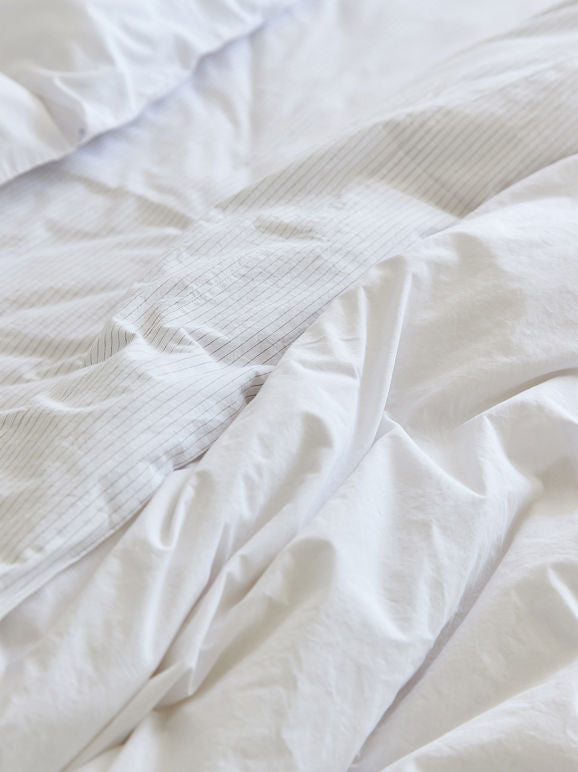 Washed Organic Cotton Duvet Cover - White