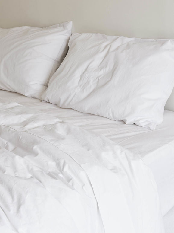 Washed Organic Cotton Duvet Cover - White