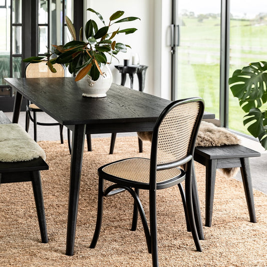 Finlay black dining table