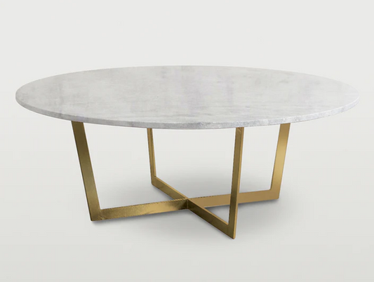 Oscar Marble Coffee Table - Large/Brass